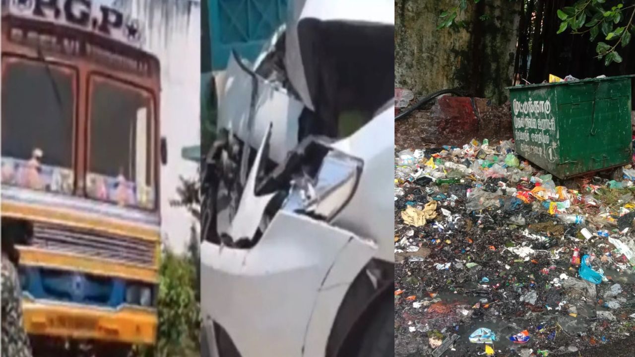 சேலம்: குப்பை தகராறில் கொலை முயற்சி..? லாரி மூலம் காரை இடித்து சேதம்!
