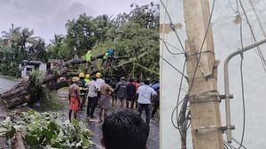 குமரியில் அவலம்: சூறாவளிக்காற்றில் சாய்ந்த 150-க்கும் மேற்பட்ட மின்கம்பங்கள்…