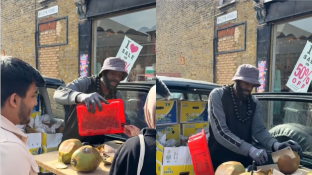 Viral Video : லண்டனில் இளநீர் விற்பனை செய்யும் இங்கிலாந்தவர்.. இணையத்தை ஆச்சர்யத்தில் ஆழ்த்திய வீடியோ! Viral Video : லண்டனில் இளநீர் விற்பனை செய்யும் இங்கிலாந்தவர்.. இணையத்தை ஆச்சர்யத்தில் ஆழ்த்திய வீடியோ!