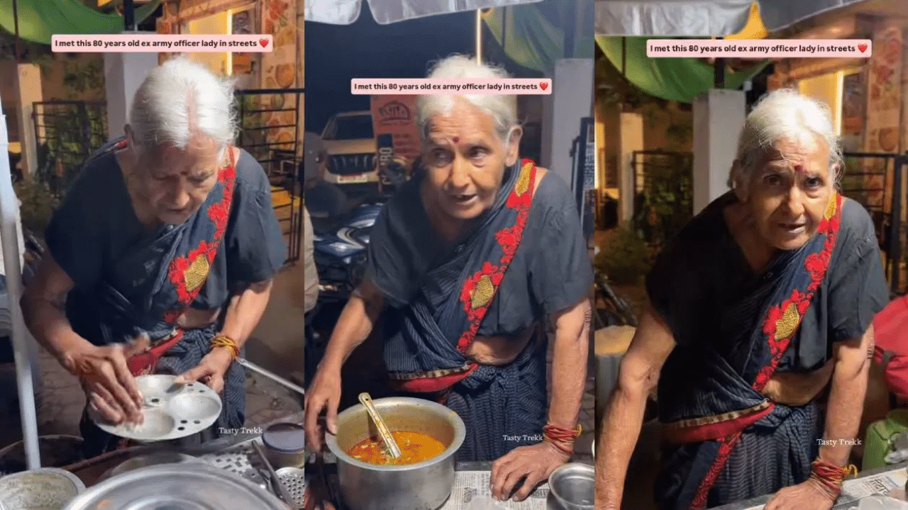 79 வயதில் உணவுக்கடை நடத்தும் ராணுவ வீராங்கனை- வைரலாகும் வீடியோ 79 வயதில் உணவுக்கடை நடத்தும் ராணுவ வீராங்கனை- வைரலாகும் வீடியோ
