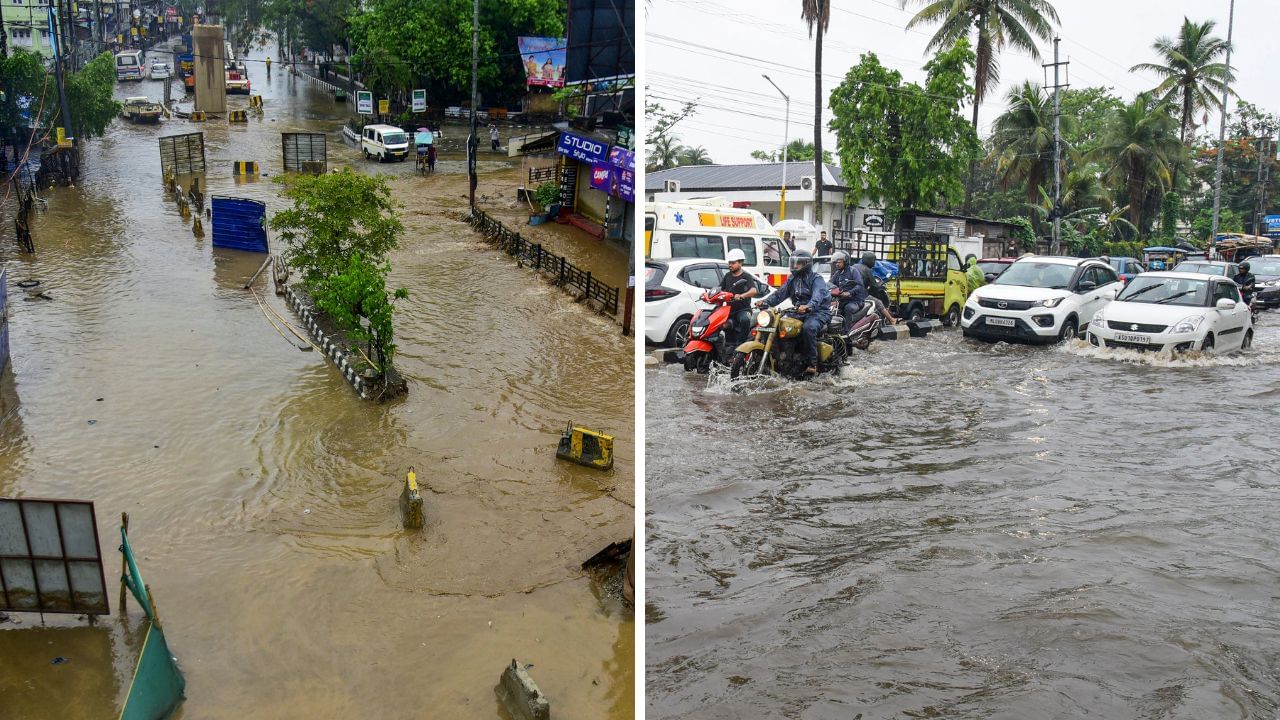 வடகிழக்கு மாநிலங்களில் கொட்டி தீர்த்த மழை..  வெள்ளம், நிலச்சரிவில் சிக்கி 30  பேர் பலி