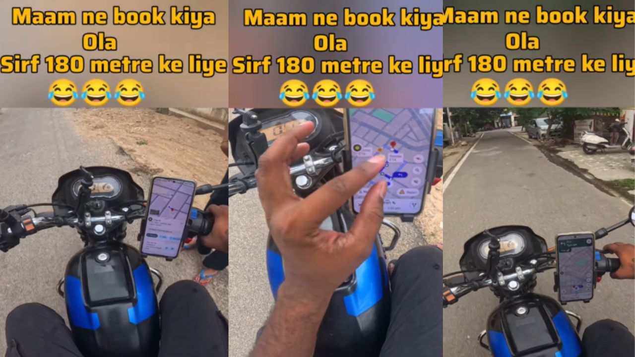 Viral Video : நாய்க்கு பயந்து 180 மீட்டர் தூரத்திற்கு ஓலா பைக் புக் செய்த பெண்.. இணையத்தில் வைரலாகும் வீடியோ!