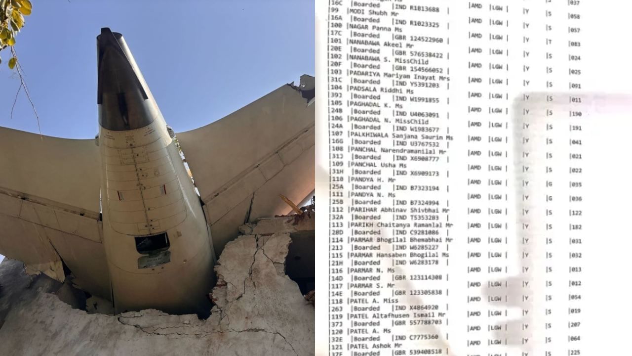 Ahmedabad Plane Crash Passenger List: 169 இந்தியர்கள்.. 53 பிரிட்டிஷ்.. ஏர் இந்திய விமானத்தில் பயணித்த முழு பயணிகள் விவரம்!