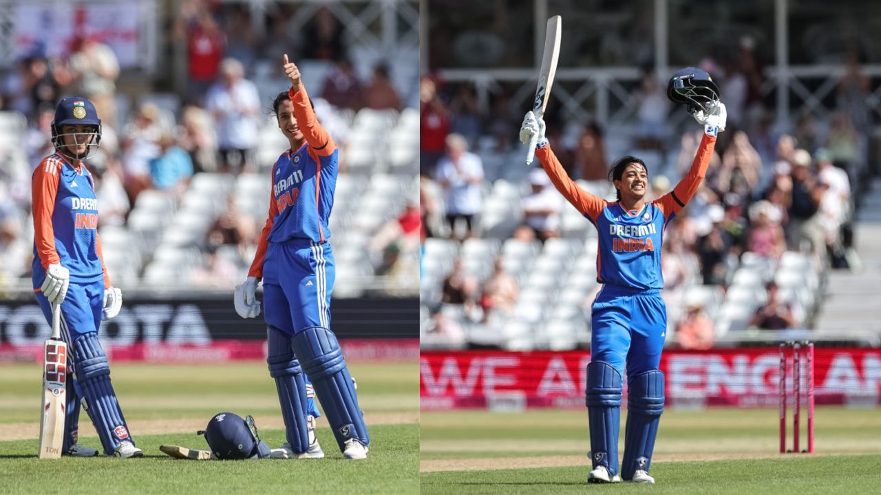 Smriti Mandhana’s Century: இங்கிலாந்துக்கு எதிராக டி20யில் சதம்.. பல்வேறு சாதனைகளை தன்வசமாக்கிய ஸ்மிருதி மந்தனா! Smriti Mandhana’s Century: இங்கிலாந்துக்கு எதிராக டி20யில் சதம்.. பல்வேறு சாதனைகளை தன்வசமாக்கிய ஸ்மிருதி மந்தனா!