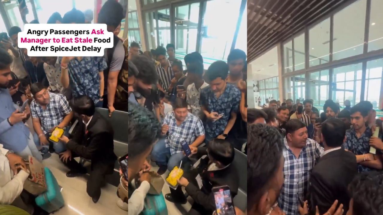 Viral Video : நாங்கள் என்ன நாயா?.. SpiceJet விமானத்தில் கெட்டுப்போன உணவு கொடுத்ததாக பயணிகள் வாக்குவாதம்! Viral Video : நாங்கள் என்ன நாயா?.. SpiceJet விமானத்தில் கெட்டுப்போன உணவு கொடுத்ததாக பயணிகள் வாக்குவாதம்!