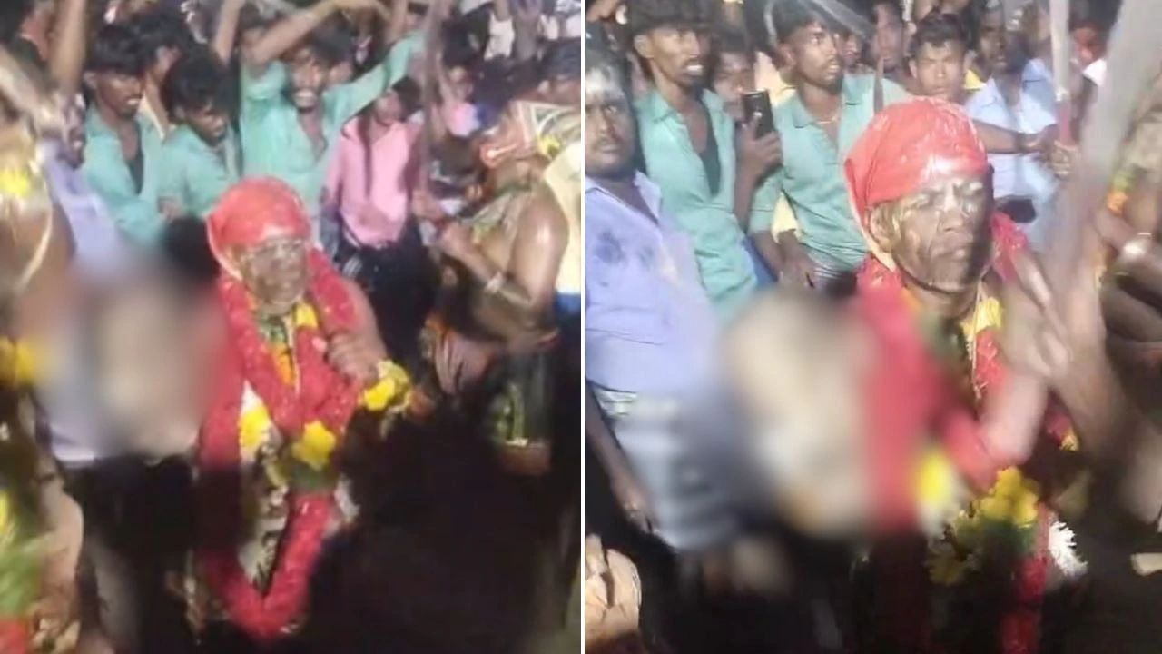 மனித தலையுடன் சாமியாட்டம்.. நெல்லை கோயிலில் நடந்த சம்பவம்.. போலீஸ் வழக்குப்பதிவு! மனித தலையுடன் சாமியாட்டம்.. நெல்லை கோயிலில் நடந்த சம்பவம்.. போலீஸ் வழக்குப்பதிவு!