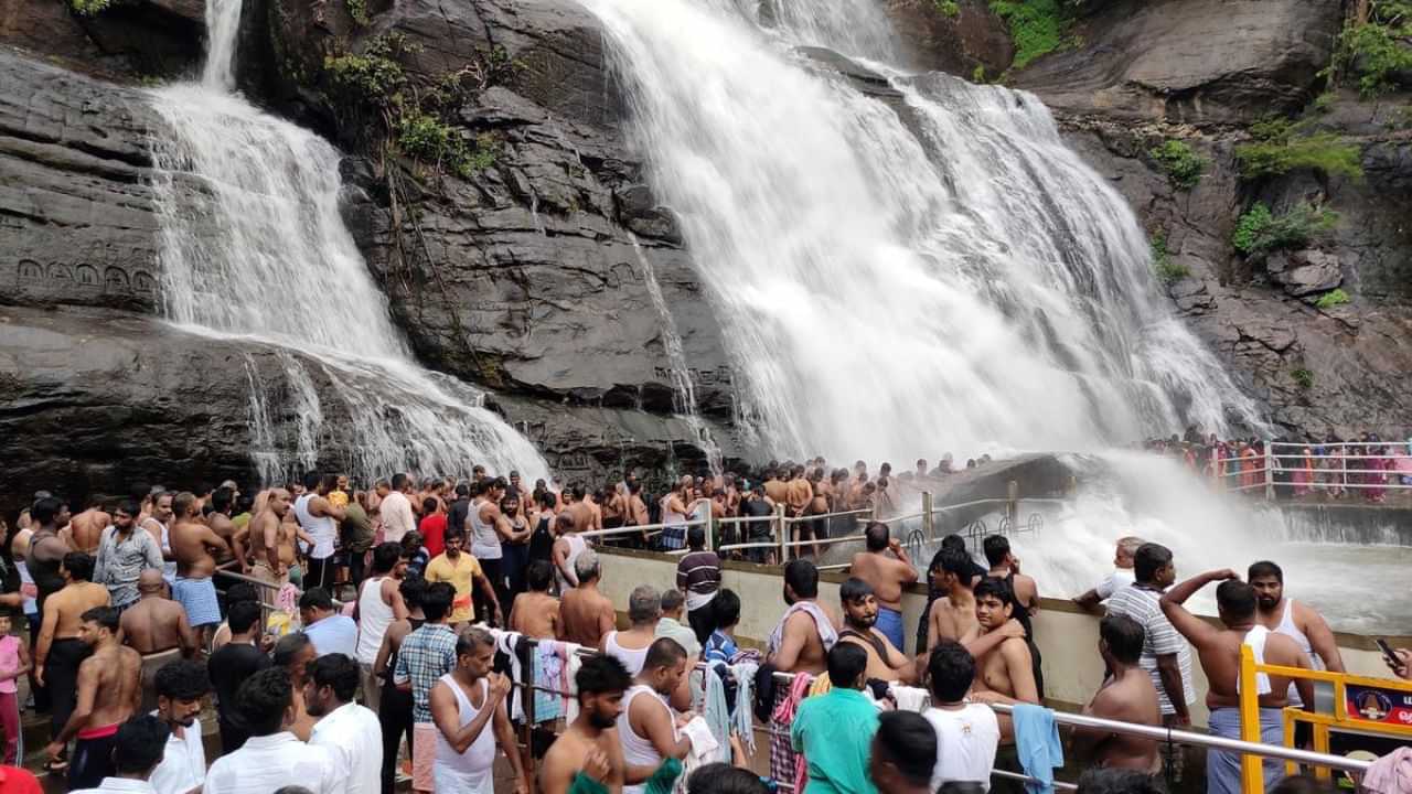 குற்றாலத்தில் களைகட்டும் சீசன்: அருவிகளில் குவியும் சுற்றுலாப்பயணிகள்...  சாரல் திருவிழா எப்போது?