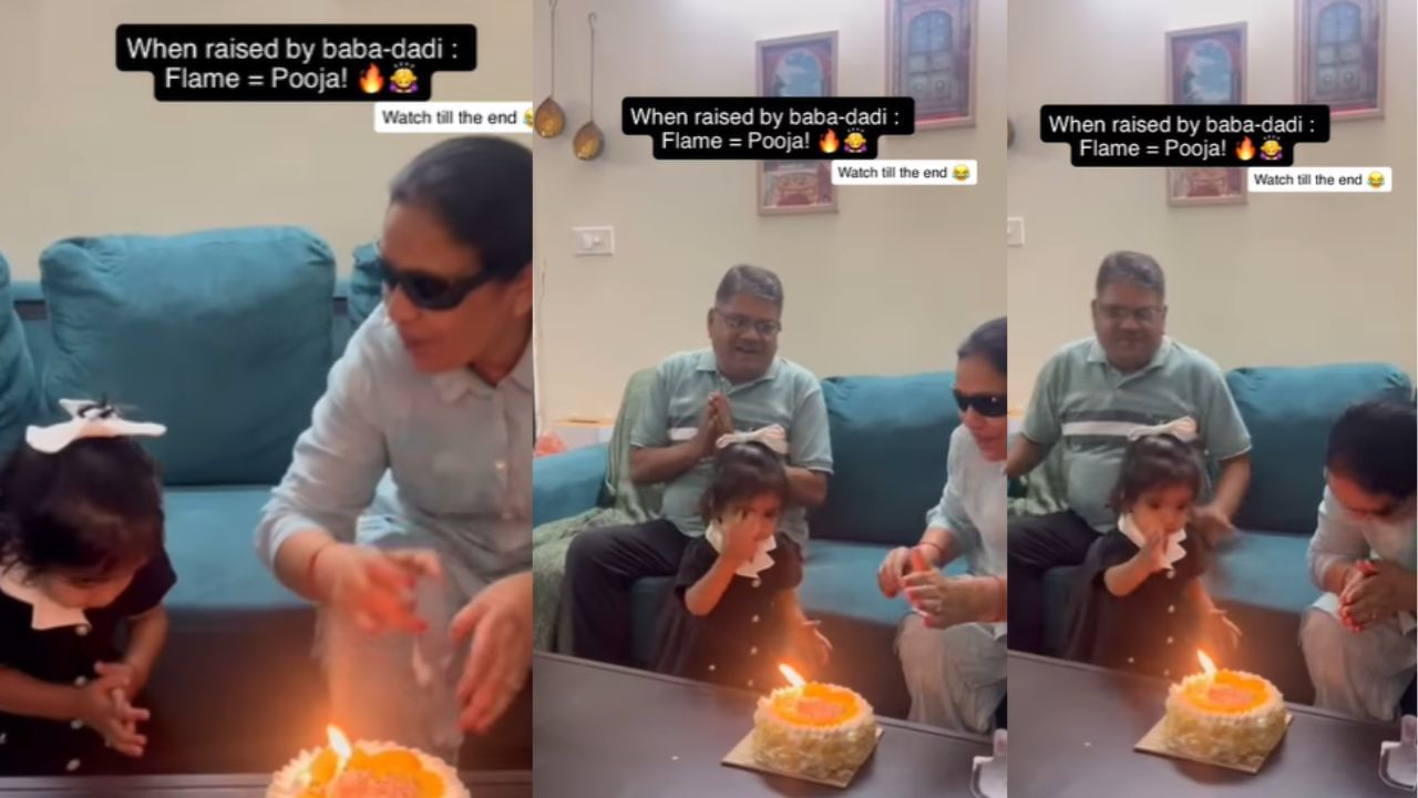 Viral Video : இப்படி ஒரு பக்தியா?.. பிறந்தநாள் கேக்கில் எரிந்த மெழுகு.. தலை குணிந்து கும்பிட்ட சிறுமி! Viral Video : இப்படி ஒரு பக்தியா?.. பிறந்தநாள் கேக்கில் எரிந்த மெழுகு.. தலை குணிந்து கும்பிட்ட சிறுமி!