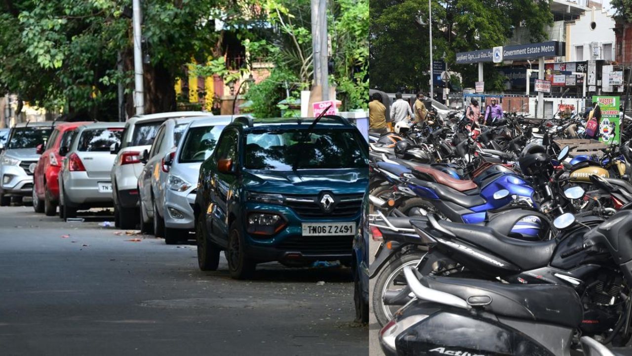 சென்னை: பார்க்கிங் வசதியின்றி வாகனங்களுக்கு கட்டணம் வசூல்… மக்கள் கொந்தளிப்பு சென்னை: பார்க்கிங் வசதியின்றி வாகனங்களுக்கு கட்டணம் வசூல்… மக்கள் கொந்தளிப்பு