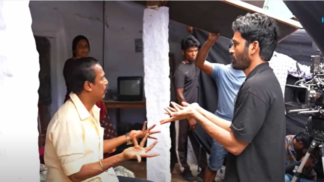 இட்லி கடை ஷூட்டிங் ஸ்பாட்டில் நடிகர்களுக்கு நடிக்க சொல்லித்தரும் தனுஷ் - வைரலாகும் வீடியோ!