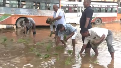 தேங்கிய மழைநீரில் நெற்பயிரை நட்டு நடவடிக்கை எடுக்க வலியுறுத்தல்.. தேங்கிய மழைநீரில் நெற்பயிரை நட்டு நடவடிக்கை எடுக்க வலியுறுத்தல்..