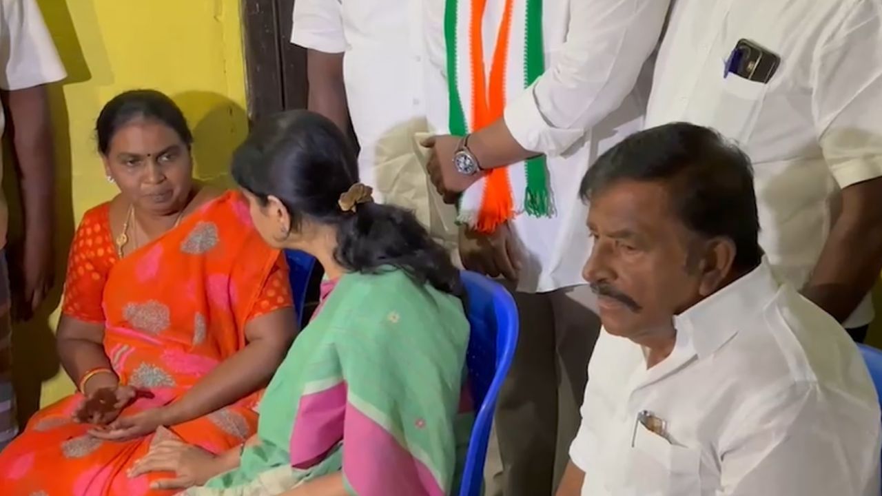 திருநெல்வேலியில் கொலையான கவின் குடும்பத்தினரை சந்தித்த எம்.பி. கனிமொழி