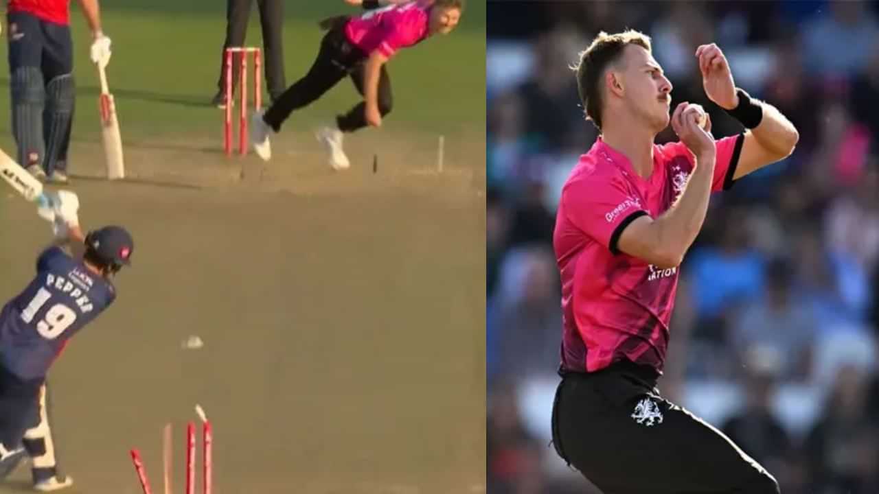 Cricket Stumps Split in Two: பந்துவீச்சில் பயங்கரம்! வேகத்தில் இரண்டாக பிளந்த ஸ்டம்ப்.. வைட்டலிட்டி பிளாஸ்டில் கலக்கிய மெரிடித்!