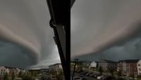 திடீரென வானத்தில் தோன்றிய Shelf Cloud - வைரலாகும் வீடியோ! திடீரென வானத்தில் தோன்றிய Shelf Cloud - வைரலாகும் வீடியோ!...