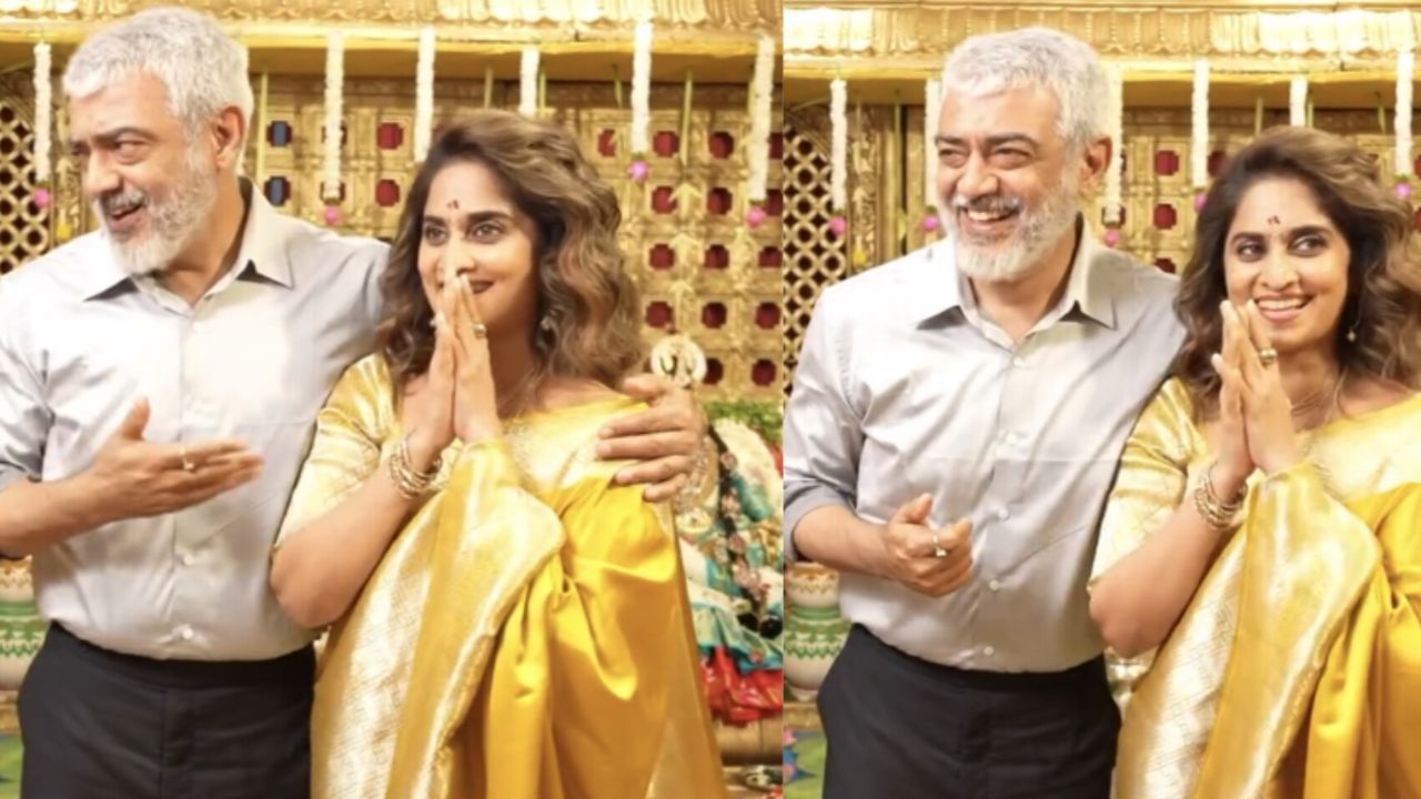 Ajith Kumar : ’வீட்ல போய் நான் காலில் விழணும்’ வைரலாகும் அஜித் – ஷாலினி வீடியோ! Ajith Kumar : ’வீட்ல போய் நான் காலில் விழணும்’ வைரலாகும் அஜித் – ஷாலினி வீடியோ!