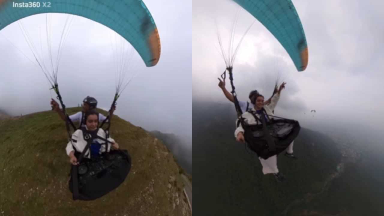 Viral Video : பாராகிளைடிங் செய்துக்கொண்டே DJ போட்ட இளம் பெண்.. வைரல் வீடியோ!