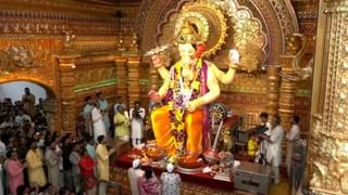 மும்பை லால் பாக் சா ராஜா கணேஷ் சிலை..  லட்சக்கணக்கான பக்தர்கள் பிரார்த்தனை!