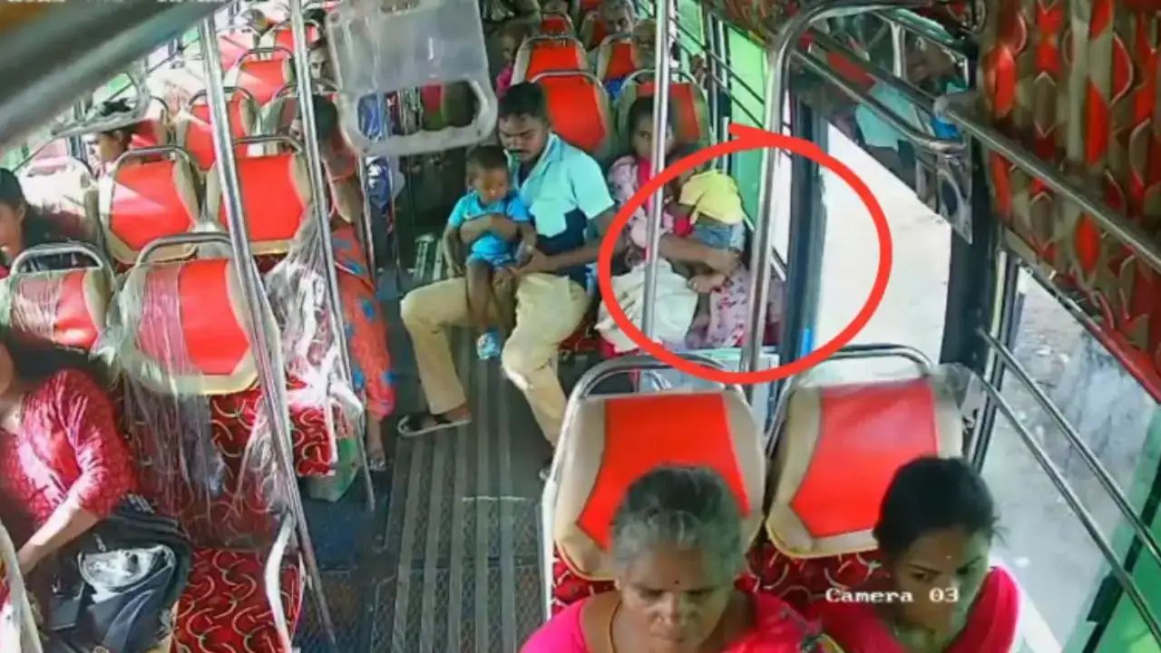 திடீரென பிரேக் போட்ட டிரைவர்.. பேருந்தில் இருந்து வெளியே விழுந்த குழந்தை.. மதுரையில் அதிர்ச்சி!