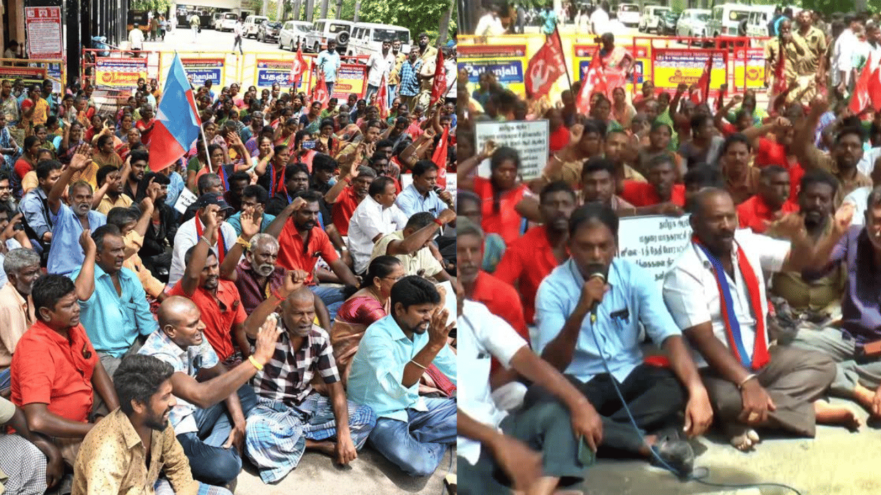 Madurai: மதுரையில் போராட்டத்தில் ஈடுபட்ட தூய்மை பணியாளர்கள் கைது! Madurai: மதுரையில் போராட்டத்தில் ஈடுபட்ட தூய்மை பணியாளர்கள் கைது!