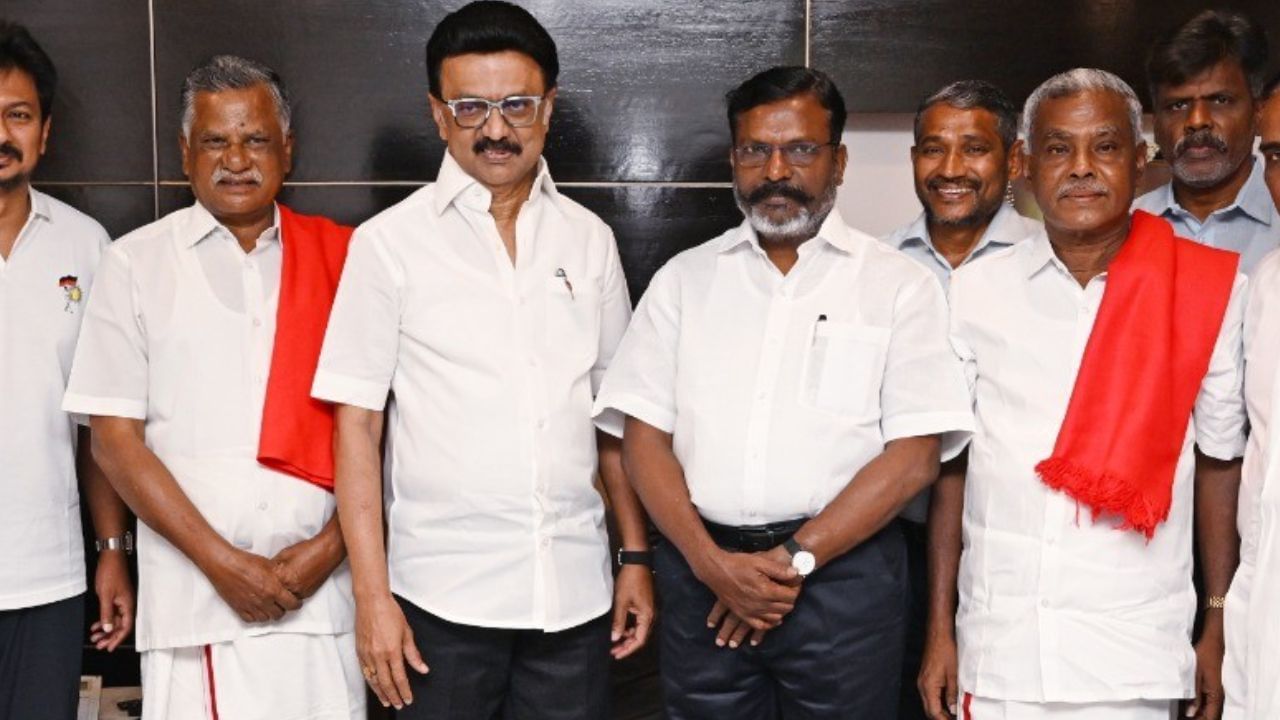முதல்வர் ஸ்டாலின் உடன்  கூட்டணி கட்சி தலைவர்கள் சந்திப்பு