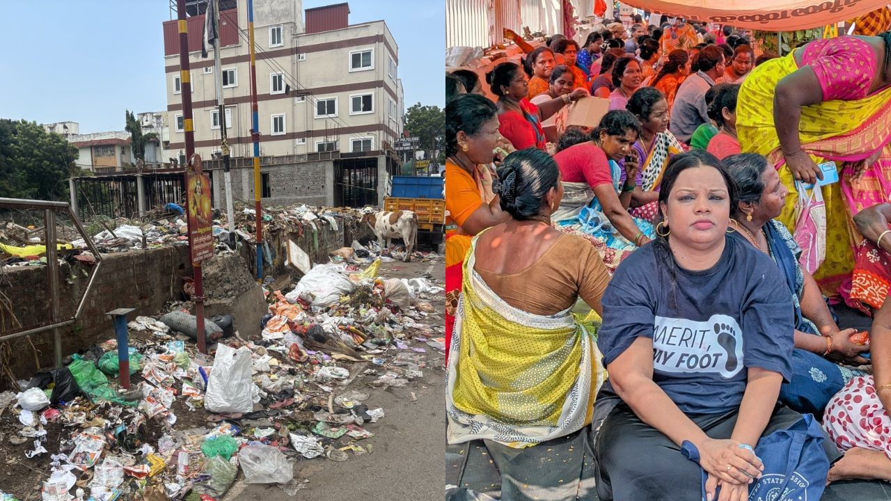 7வது நாளாக போராட்டத்தில் தூய்மை பணியாளர்கள்.. சாலைகளில் நிரம்பி வழியும் குப்பைகள்.. என்ன காரணம்? 7வது நாளாக போராட்டத்தில் தூய்மை பணியாளர்கள்.. சாலைகளில் நிரம்பி வழியும் குப்பைகள்.. என்ன காரணம்?