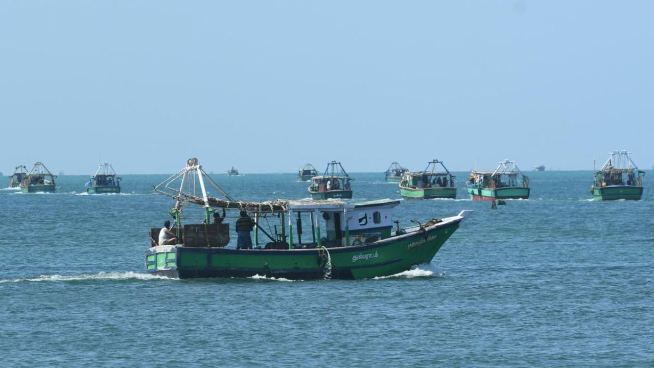 நடுக்கடலில் தமிழக மீனவர்கள் 14 பேர் கைது.. இலங்கை கடற்படையினர் அட்டூழியம்! நடுக்கடலில் தமிழக மீனவர்கள் 14 பேர் கைது.. இலங்கை கடற்படையினர் அட்டூழியம்!