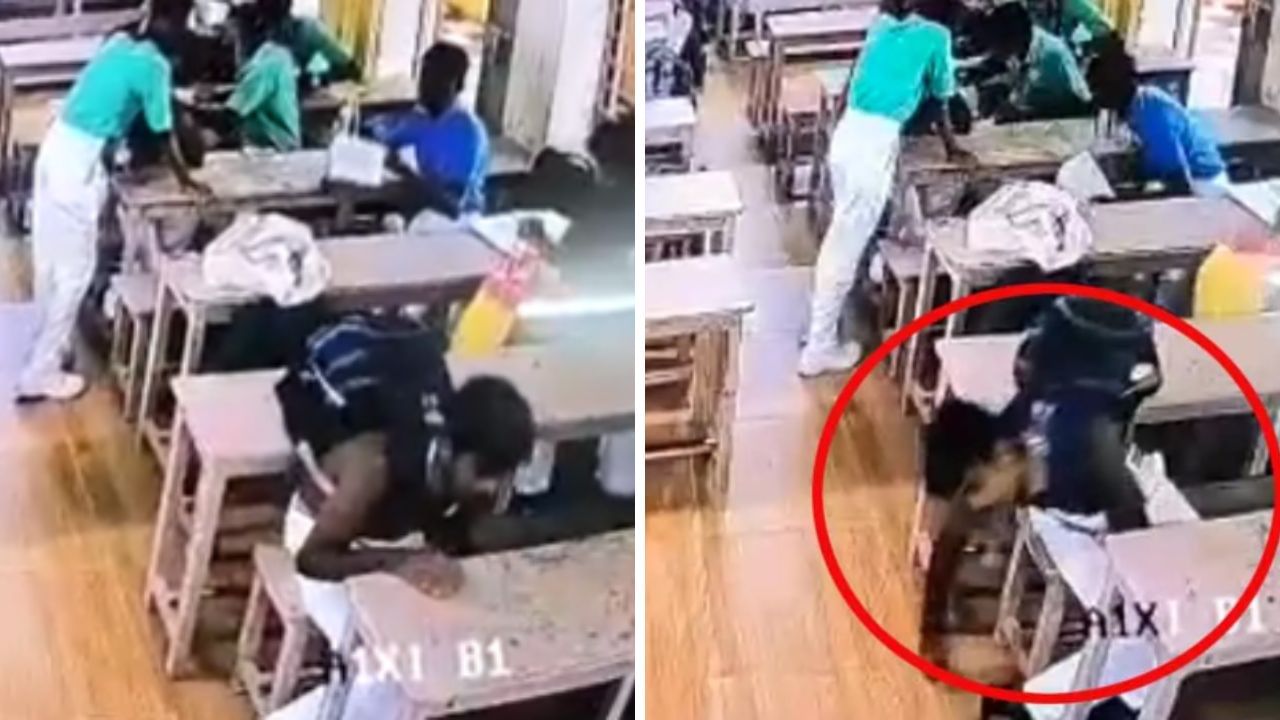 வகுப்பறையில் மயங்கி விழுந்த மாணவர்.. பறிபோன உயிர்.. பதறவைக்கும் வீடியோ! வகுப்பறையில் மயங்கி விழுந்த மாணவர்.. பறிபோன உயிர்.. பதறவைக்கும் வீடியோ!
