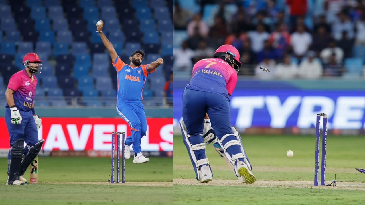 Bumrah’s Yorker Stunner: ராக்கெட்டை போல நறுக்கென யார்க்கர்.. யுஏஇ தொடக்க வீரரை தூக்கிய பும்ரா! Bumrah’s Yorker Stunner: ராக்கெட்டை போல நறுக்கென யார்க்கர்.. யுஏஇ தொடக்க வீரரை தூக்கிய பும்ரா!