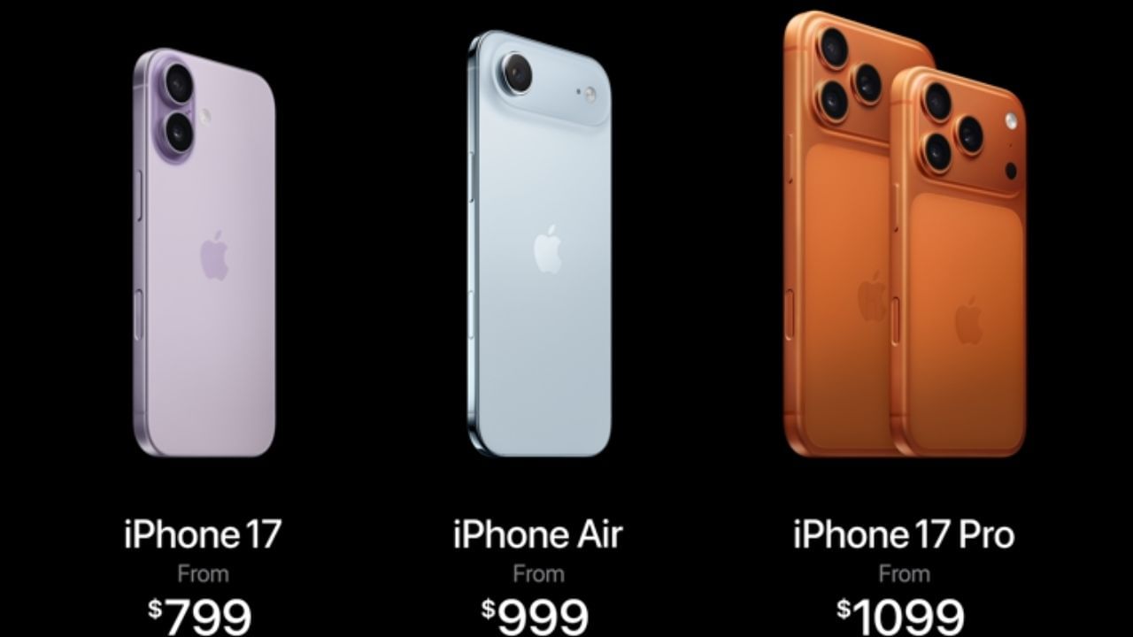 Apple iPhone 17 : எல்லாமே புதுசு.. அட்டகாசமாக அறிமுகமான ஐபோன் 17 சீரீஸ்.. தட்டி தூக்கிய ஆப்பிள்! Apple iPhone 17 : எல்லாமே புதுசு.. அட்டகாசமாக அறிமுகமான ஐபோன் 17 சீரீஸ்.. தட்டி தூக்கிய ஆப்பிள்!