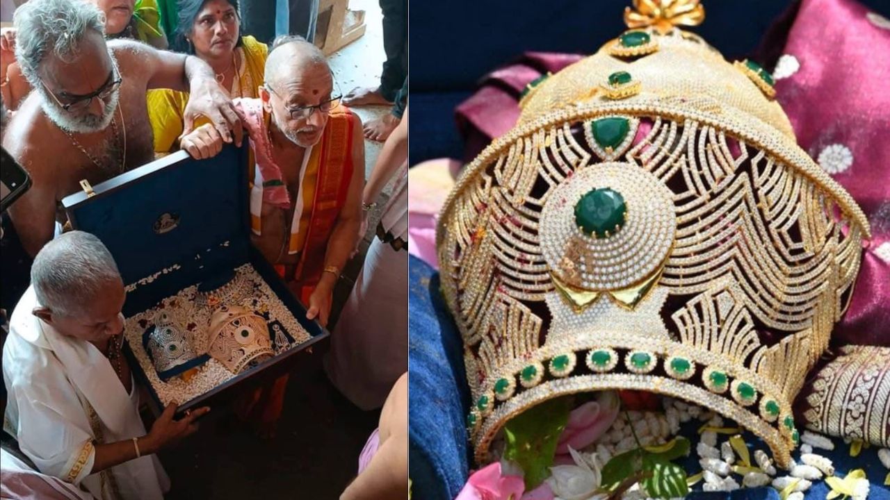 ரூ.8 கோடி வைர கிரீடத்துடன் இளையராஜா.. அம்மன் கோயிலுக்கு சிறப்பு காணிக்கை! ரூ.8 கோடி வைர கிரீடத்துடன் இளையராஜா.. அம்மன் கோயிலுக்கு சிறப்பு காணிக்கை!