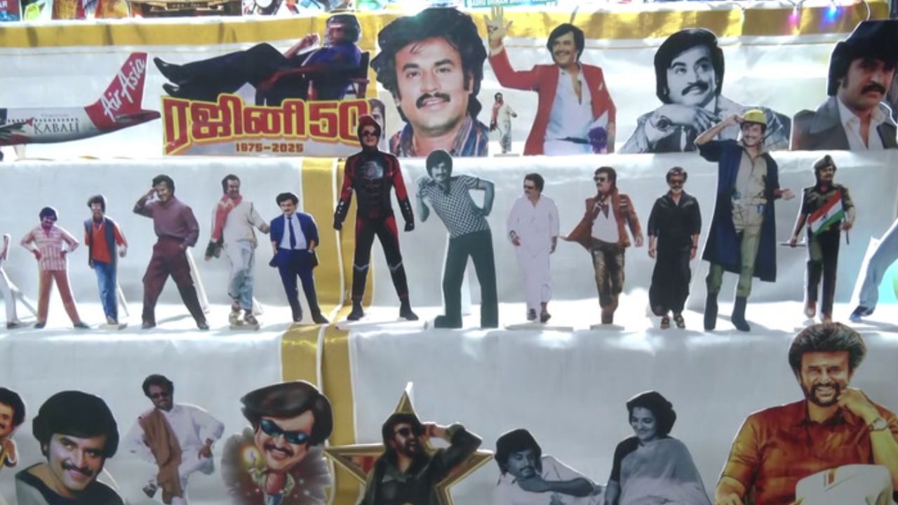நவராத்திரி கொலுவில் ரஜினி போஸ்டர்கள்.. திரும்பி பார்க்க வைத்த மதுரை ரசிகர்!