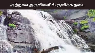 குற்றாலம்: அருவியில் குளிக்க வந்தவர்களுக்கு ஷாக்… தொடரும் தடை!