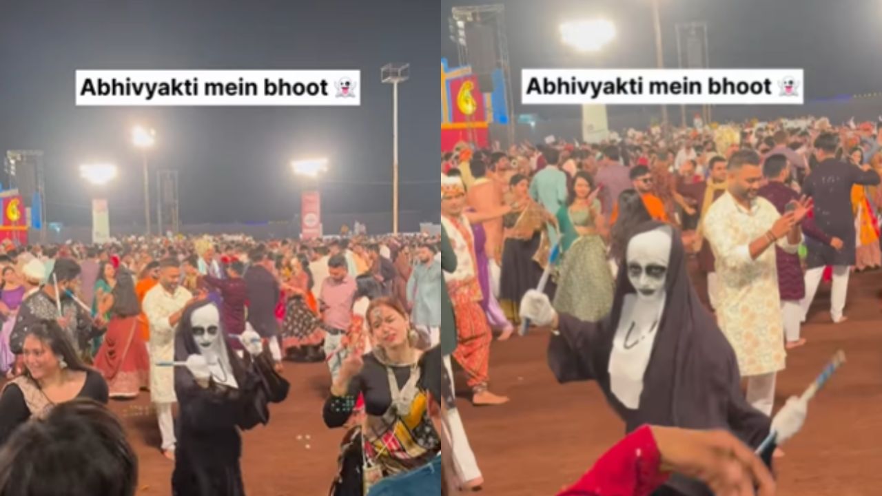 Viral Video : Nun வேடத்தில் கர்பா நடனமாடிய இளம் பெண்.. இணையத்தை கலக்கும் வீடியோ! Viral Video : Nun வேடத்தில் கர்பா நடனமாடிய இளம் பெண்.. இணையத்தை கலக்கும் வீடியோ!