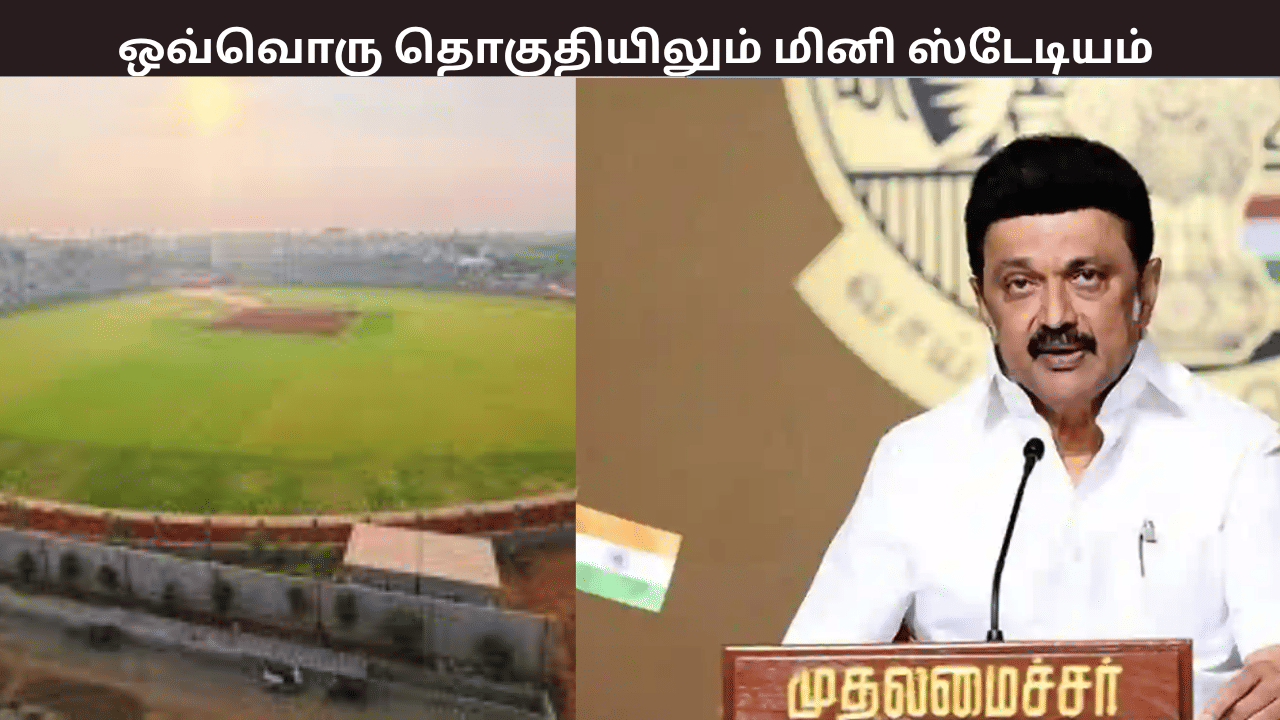 தமிழ்நாட்டில் ஒவ்வொரு தொகுதியிலும் மினி ஸ்டேடியம் - முதல்வர் மு.க.ஸ்டாலின் அறிவிப்பு தமிழ்நாட்டில் ஒவ்வொரு தொகுதியிலும் மினி ஸ்டேடியம் - முதல்வர் மு.க.ஸ்டாலின் அறிவிப்பு