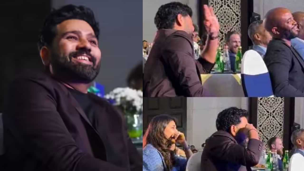 Rohit Sharma: விருது விழாவில் தோனியை போல் மிமிக்ரி.. குலுங்கி குலுங்கி சிரித்த ரோஹித் சர்மா.. ட்ரெண்ட் அடிக்கும் வீடியோ! Rohit Sharma: விருது விழாவில் தோனியை போல் மிமிக்ரி.. குலுங்கி குலுங்கி சிரித்த ரோஹித் சர்மா.. ட்ரெண்ட் அடிக்கும் வீடியோ!