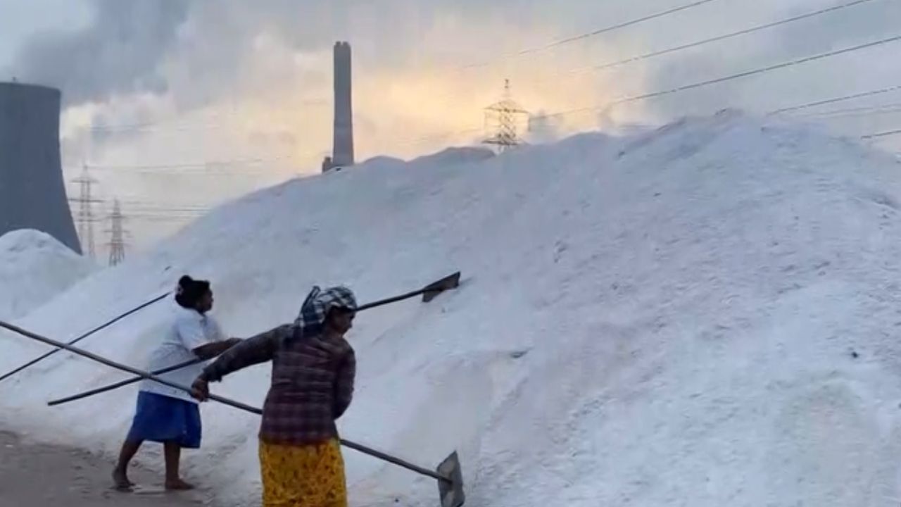 மழை வரப்போகுதே.. தீவிரமாக நடக்கும் உப்பு உற்பத்தி!