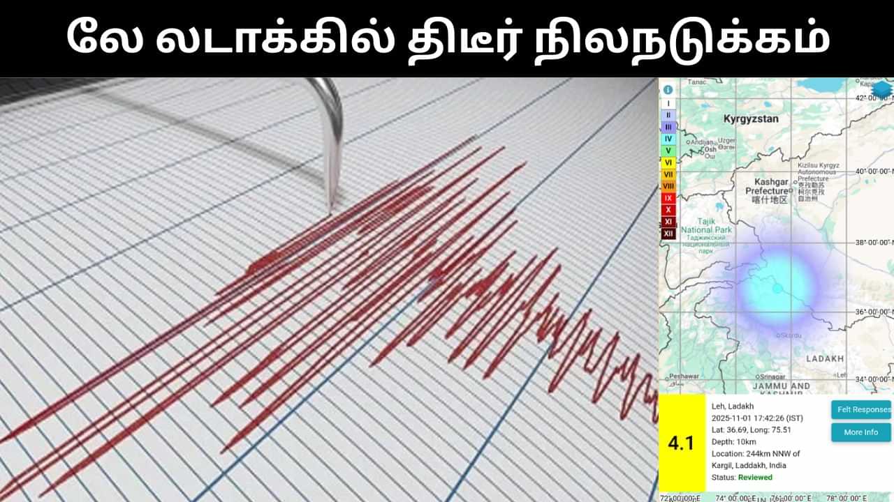 லடாக்கின் லே நகரில் திடீர் நிலநடுக்கம்.. பீதியில் உறைந்த பொதுமக்கள்!