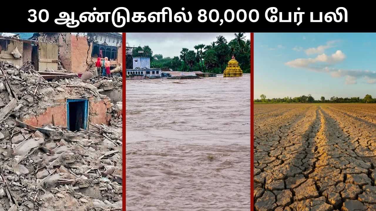 30 ஆண்டுகளில் இயற்கை பேரழிவுகளால் இந்தியாவில் 80,000 பேர் பலி.. காலநிலை அபாய குறியீடு வெளியிட்ட அறிக்கை! 30 ஆண்டுகளில் இயற்கை பேரழிவுகளால் இந்தியாவில் 80,000 பேர் பலி.. காலநிலை அபாய குறியீடு வெளியிட்ட அறிக்கை!