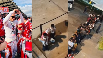 போட்டோ எடுக்க வரிசையில் ரசிகர்கள்... அஜித் செய்த விஷயத்தை பாருங்க