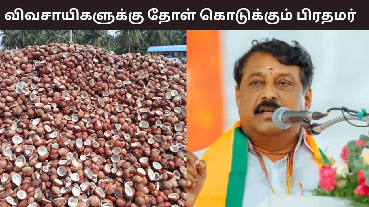 தேங்காய் விவசாயிகளுக்கான சூப்பர் நியூஸ்.. தோள் கொடுக்கும் பிரதமர் - நயினார் நாகேந்திரன்.. தேங்காய் விவசாயிகளுக்கான சூப்பர் நியூஸ்.. தோள் கொடுக்கும் பிரதமர் - நயினார் நாகேந்திரன்..