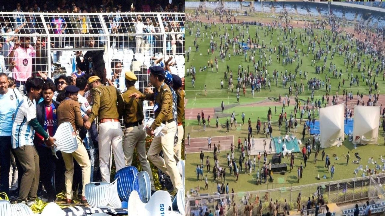 மெஸ்ஸி ரசிகர்கள் மீது போலீசார் தடியடி.. நீடிக்கும் பதற்றம்.. கொல்கத்தாவிற்கு ‘கறுப்பு நாள்’ என ரசிகர்கள் வேதனை!!