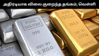 ஒரே நாளில் சரசரவென சரிந்த தங்கம் மற்றும் வெள்ளி விலை!...