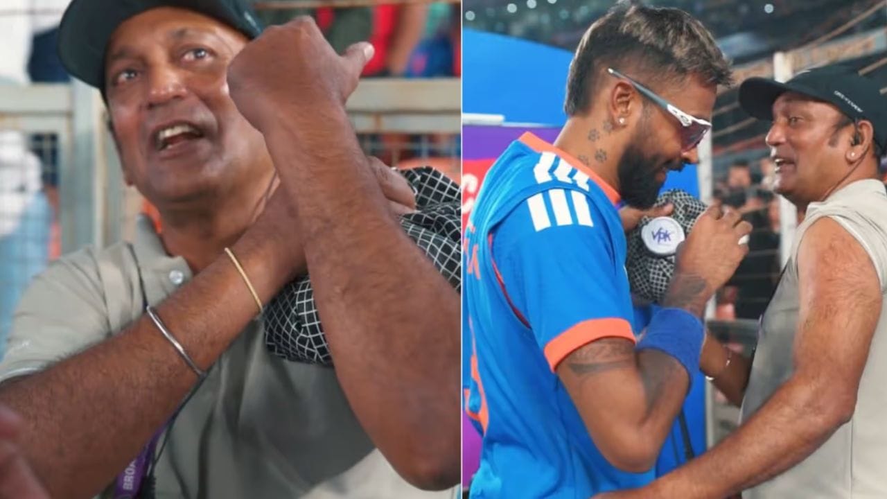 ஹர்திக் பாண்ட்யா அற்புதமான பேட்டிங் செயல்திறனை வெளிப்படுத்தினார் . அதுவும் இன்னிங்ஸைத் தொடங்க ஒரு  சிக்ஸரை விளாசினார். ஆனால் பாண்ட்யா அடித்த சிக்ஸர் நேராக கேமராமேனின் கையை பதம் பார்த்தது