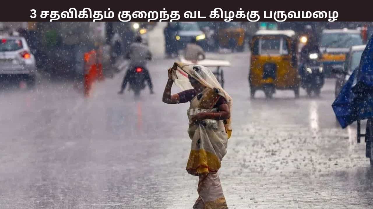 ஏமாற்றிய மழை... வழக்கத்தை விட 3 சதவிகிதம் குறைவு - வானிலை ஆய்வு மையம் தகவல் ஏமாற்றிய மழை... வழக்கத்தை விட 3 சதவிகிதம் குறைவு - வானிலை ஆய்வு மையம் தகவல்