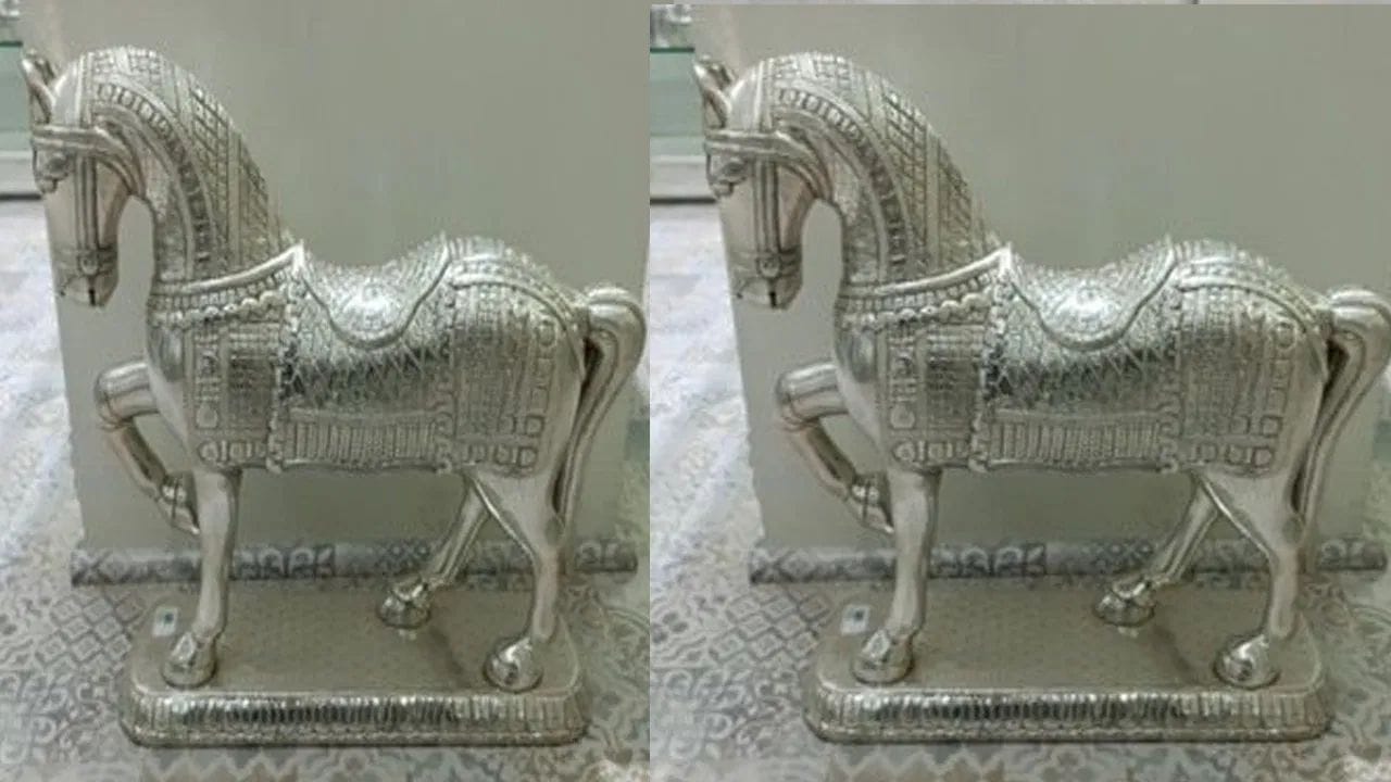 வெள்ளி குதிரை: இந்த வெள்ளி குதிரை மகாராஷ்டிராவைச் சேர்ந்த கைவினைஞர்களால் கையால் தயாரிக்கப்படுகிறது. இது இந்திய உலோக கைவினைகளின் வளமான மரபுகளை வெளிப்படுத்துகிறது. இந்தியாவிலும் ரஷ்யாவிலும், குதிரை என்பது மரியாதை மற்றும் தைரியத்தைக் குறிக்கிறது. இரு நாடுகளுக்கும் இடையிலான கூட்டாண்மை எப்போதும் முன்னேறும் என்பதற்கு இது ஒரு எடுத்துக்காட்டு.