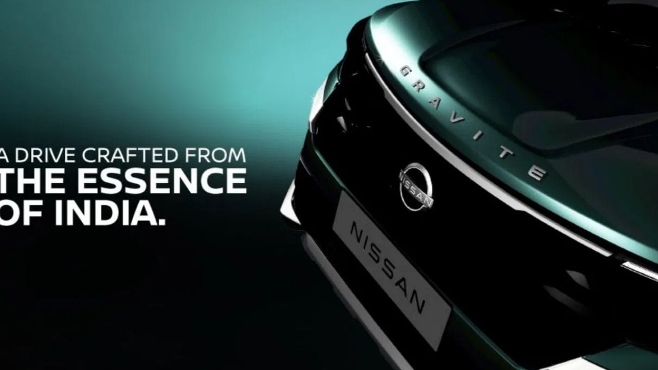 நிசான் கிராவிடாஸ் வெளியீட்டு தேதி: ஜனவரி 21 ஆம் தேதி வெளியிடப்படும் இந்த எஸ்யூவி, சப்-4 மீட்டர் MPV CMF-A+ பிளாட்ஃபார்மை அடிப்படையாகக் கொண்டது. இது ஒரு தனித்துவமான கிரில், பம்பர், சக்கரங்கள், ஹெட்லேம்ப்கள் மற்றும் டெயில்லைட் கிளஸ்டர் ஆகியவற்றைக் கொண்டிருக்கும். இது 1.0 லிட்டர், 3-சிலிண்டர் நேச்சுரலி ஆஸ்பிரேட்டட் பெட்ரோல் எஞ்சின் மூலம் இயக்கப்படும் என்று எதிர்பார்க்கப்படுகிறது. (புகைப்படம்: நிசான்)