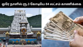 திருப்பதி ஏழுமலையான் கோயிலில் ஒரே நாளில் ரூ.3 கோடியே 84 லட்சம் காணிக்கை!...
