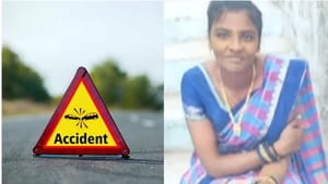 தூத்துக்குடியில் பைக் மீது கனரக லாரி மோதல்…திருமணம் நிச்சயிக்கப்பட்ட பெண் உள்பட இருவர் உடல் நசுங்கி பலி!