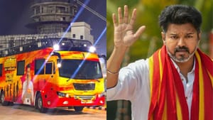 கரூரில் விஜய் பிரசார வாகனத்துடன் 2- ஆவது நாளாக அதிகாரிகள் விசாரணை…பேருந்து ஓட்டுநரிடம் கிடுக்கிப்பிடி கேள்வி!