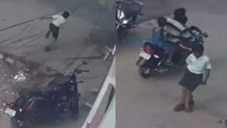 இதுதான் அதிர்ஷ்டம்… உடைந்து நொறுங்கிய மின் கம்பம்.. நூலிழையில் தப்பிய சிறுவன் வீடியோ!